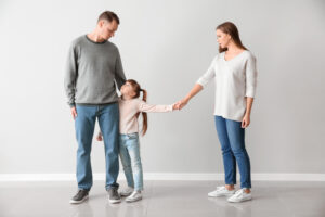 unhappy family after divorce